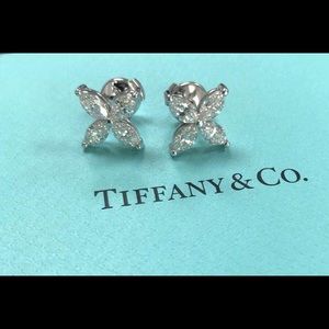 Platinum Tiffany & Co Victoria Stud Earrings